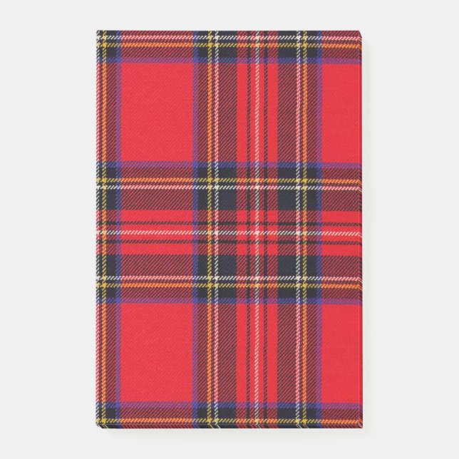 Royal Stewart tartan red black plaid Post-it Notes (Front)