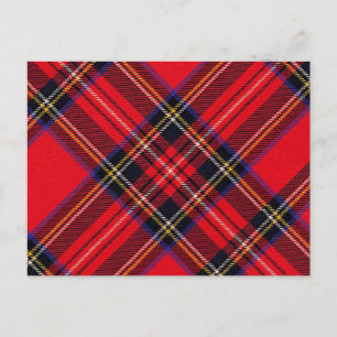 Royal Stewart tartan red black plaid Postcard