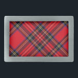 Royal Stewart tartan red black plaid Rectangular Belt Buckle<br><div class="desc">Royal Stewart clan tartan red black plaid</div>