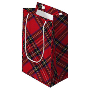 Royal Stewart tartan red black plaid Small Gift Bag
