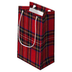 Royal Stewart tartan red black plaid Small Gift Bag