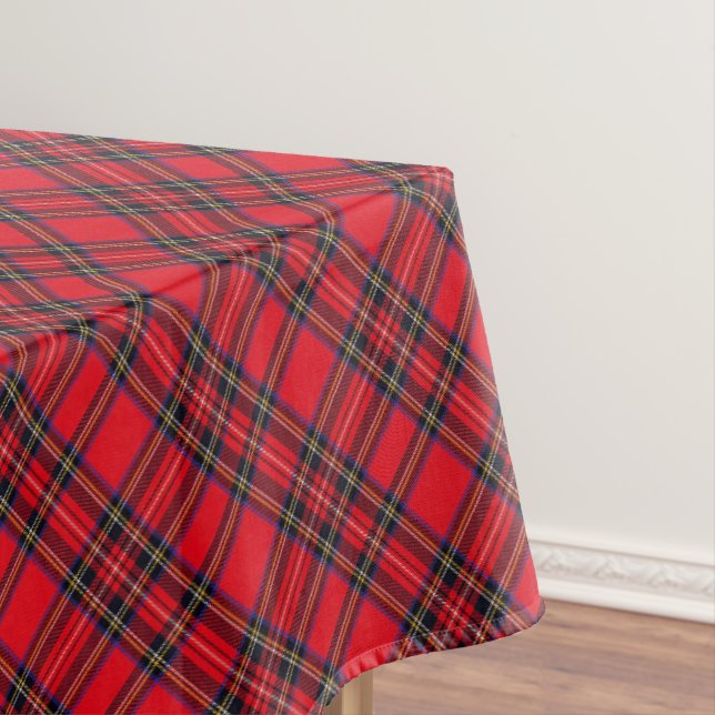 Royal Stewart tartan red black plaid Tablecloth (In Situ)