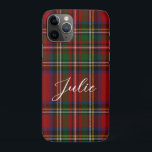 Royal Stewart Tartan Red Green Plaid Pattern iPhone 11 Pro Case<br><div class="desc">Traditional Red and green Royal Stewart Tartan Pattern</div>