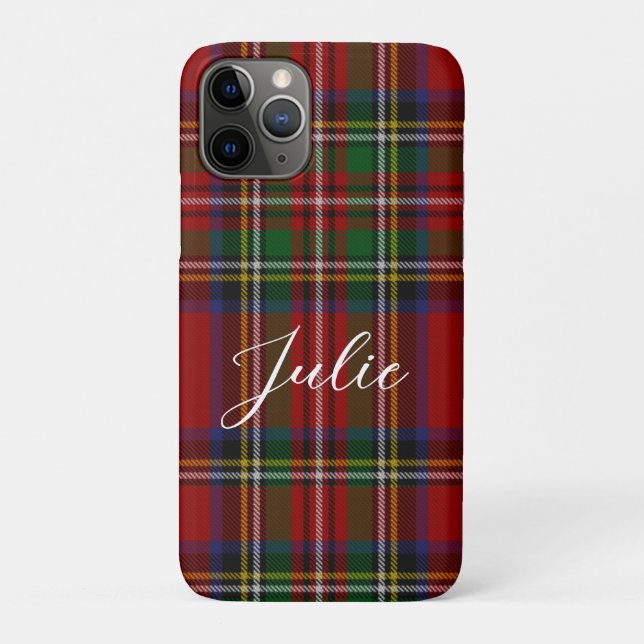 Royal Stewart Tartan Red Green Plaid Pattern Case-Mate iPhone Case (Back)