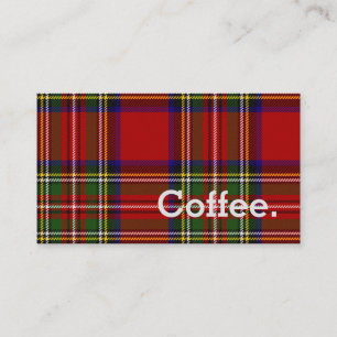 Royal Stewart Tartan Simple Coffee Punch-Card Loyalty Card