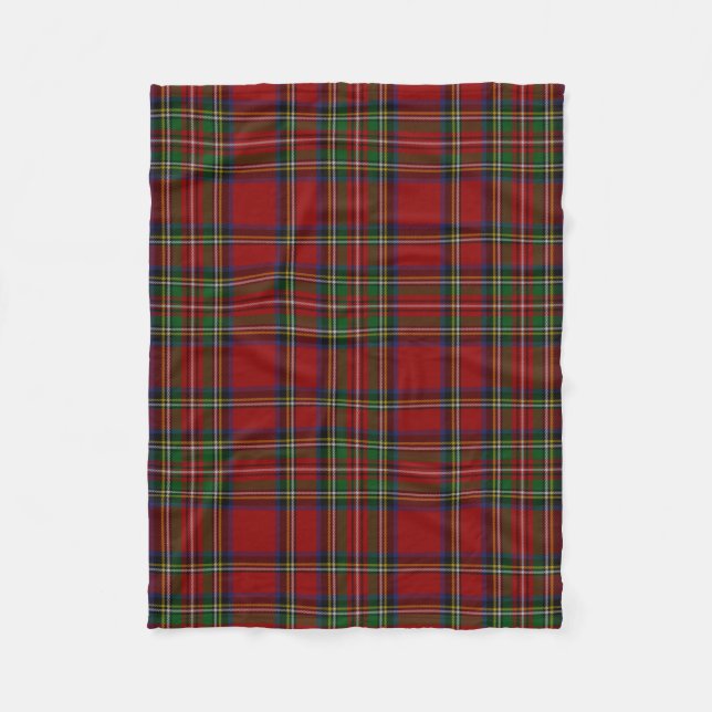 Royal Stewart Tartan Traditional Plaid Pattern Fleece Blanket (Front)