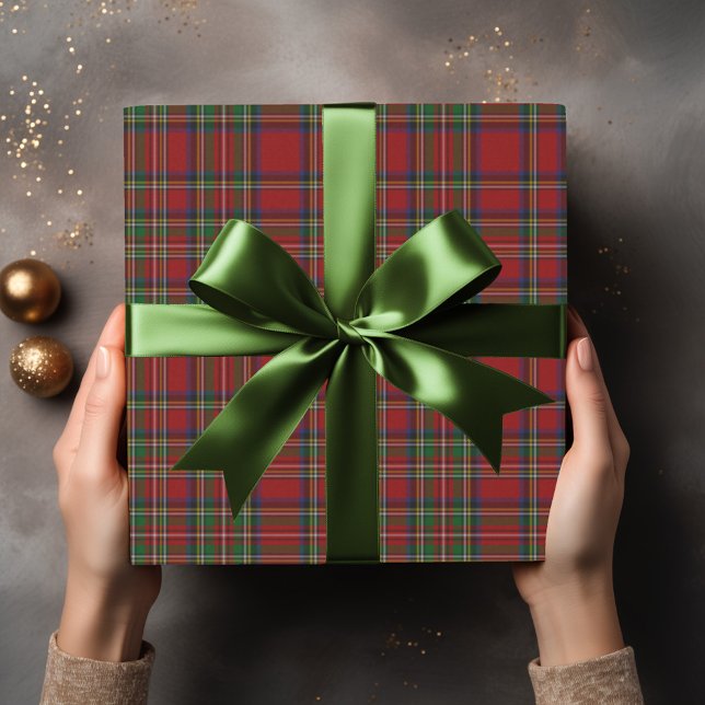 Royal Stewart Tartan Traditional Plaid Pattern Wrapping Paper (Creator Uploaded)