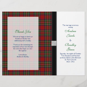Royal Stewart Tartan Wedding Program Cover