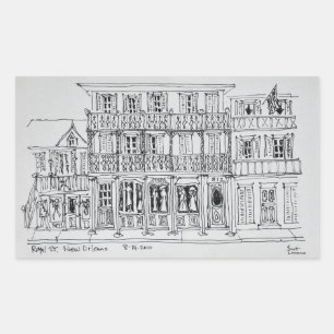 Royal Street, French Quarter New Orleans Rectangular Sticker
