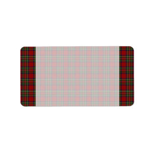 Royal Stuart Tartan Blank Address Label