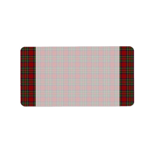 Royal Stuart Tartan Blank Address Label (Front)