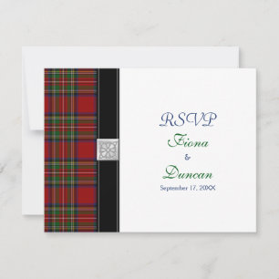 Royal Stuart Tartan Celtic Wedding Response Card