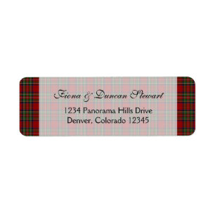 Royal Stuart Tartan Return Address Label