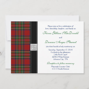 Royal Stuart Tartan Wedding Invitation Reception