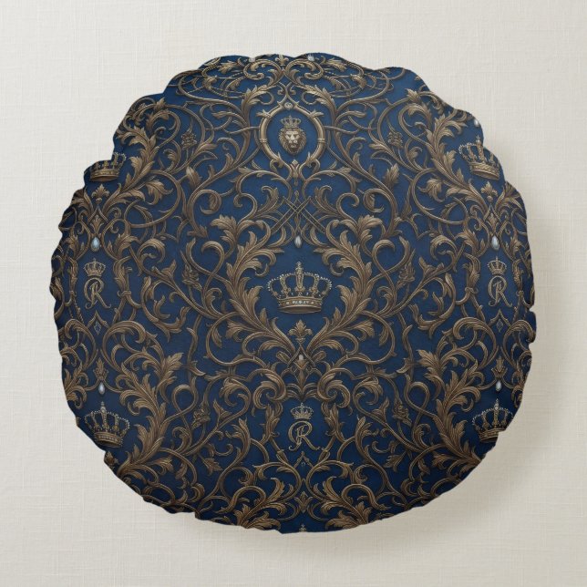 royal style pattern round cushion (Front)