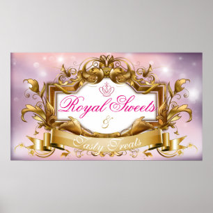 Royal Sweets Pink & Gold Elegant Poster