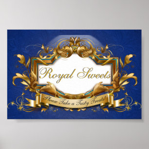 Royal Sweets & Treats Elegant Candy Buffet Sign