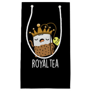 Royal-tea Funny Tea Pun Dark BG Small Gift Bag