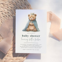 Royal Teddy Bear Little Prince Boy Baby Shower