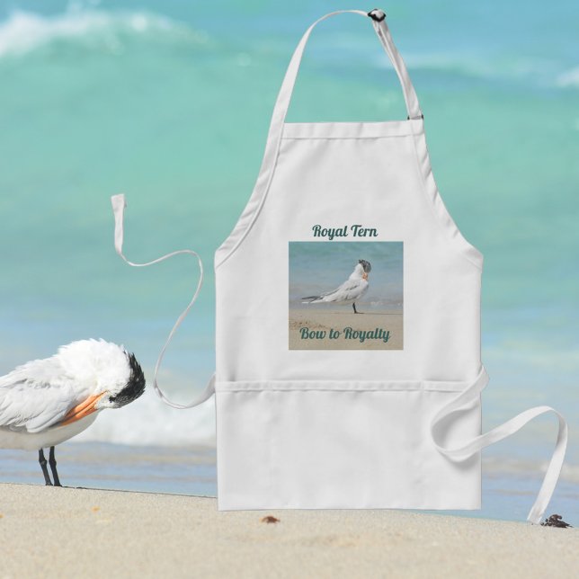 Royal Tern Seabird Bow to Royalty Beach Standard Apron (Creator Uploaded)