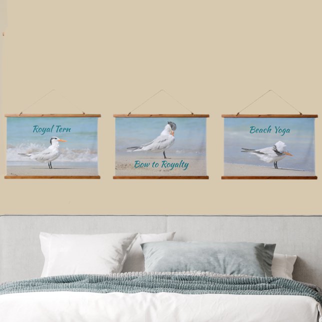 Royal Tern Seabirds Beach Photographic Coastal Hanging Tapestry (Creator Uploaded)