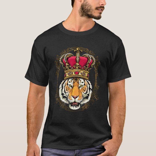 Royal Tiger King Queen Princess Zoo Animal Cat Tig T-Shirt (Front)