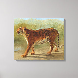 Royal Tiger Marching (by Rosa Bonheur) Canvas Print