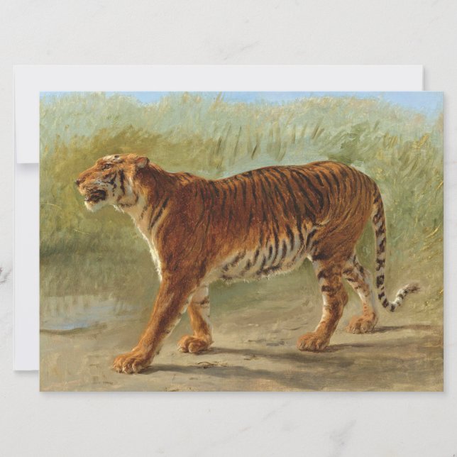 Royal Tiger Marching (by Rosa Bonheur) Card (Front)