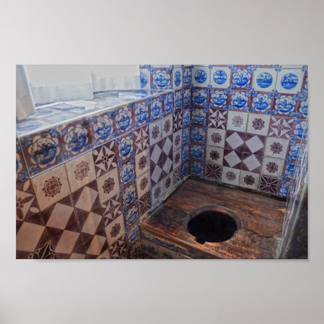 Royal Toilet, Rosenborg Castle, Copenhagen Denmark Poster (Front)