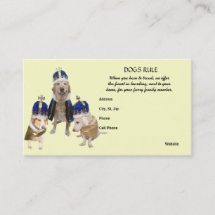 Royal Treatment Dog Boarding Business Card