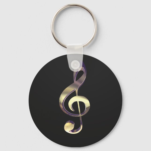 Royal Treble Clef Key Chain (Front)
