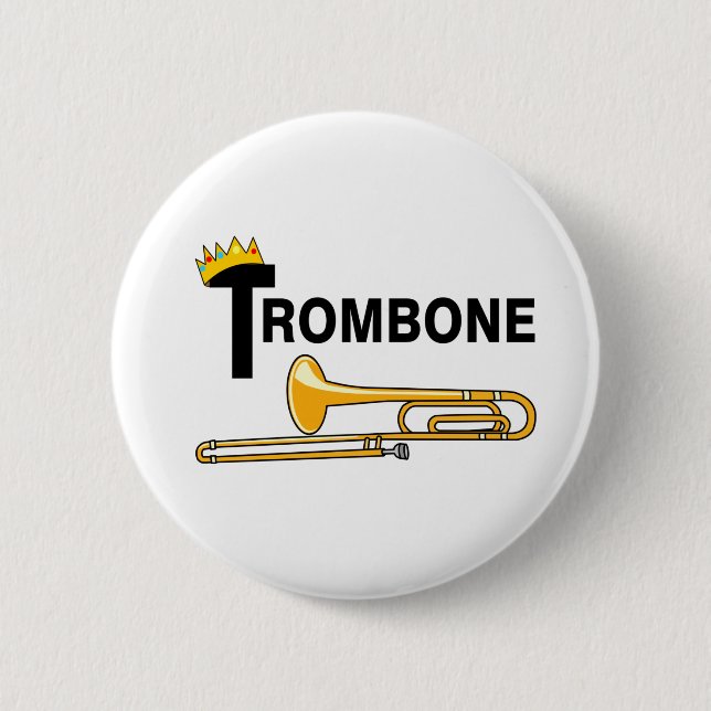 Royal Trombone 6 Cm Round Badge (Front)