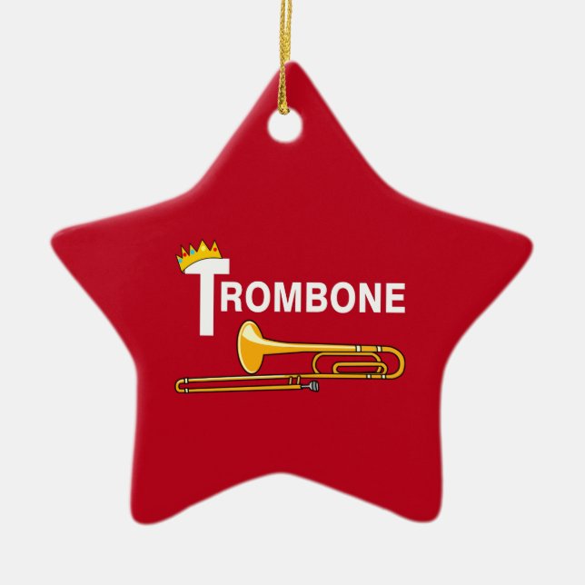 Royal Trombone Ceramic Tree Decoration (Front)