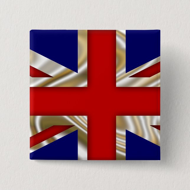 Royal Union Flag - Great Britain 15 Cm Square Badge (Front)