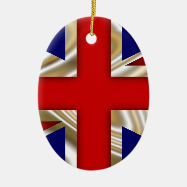 Royal Union Flag - Great Britain Ceramic Tree Decoration (Front)