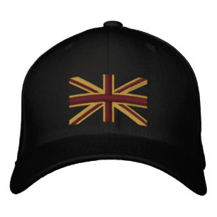 Royal Union Jack Flag England Swag Embroidery Embroidered Hat