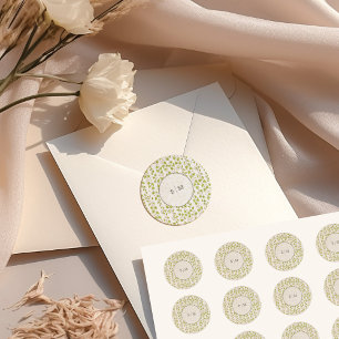 Royal Victorian Elegant Floral Wedding Classic Round Sticker