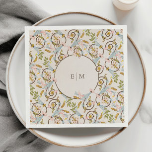 Royal Victorian Elegant Floral Wedding Napkin
