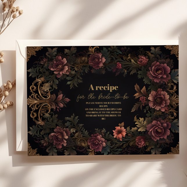 Royal Victorian Floral Gothic Bridal Enclosure Card (Creator Uploaded)