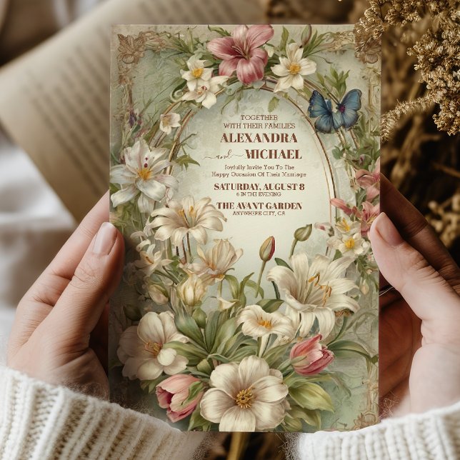 Royal Victorian Floral Ornaments Wedding Invitation (Creator Uploaded)