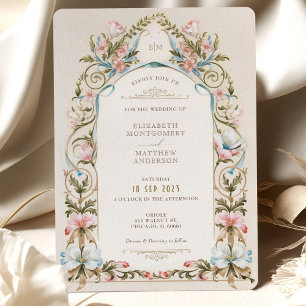 Royal Victorian Garden Wedding Invitation