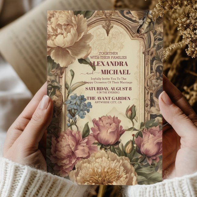Royal Victorian Whimsical Floral Wedding  Invitation (Creator Uploaded)