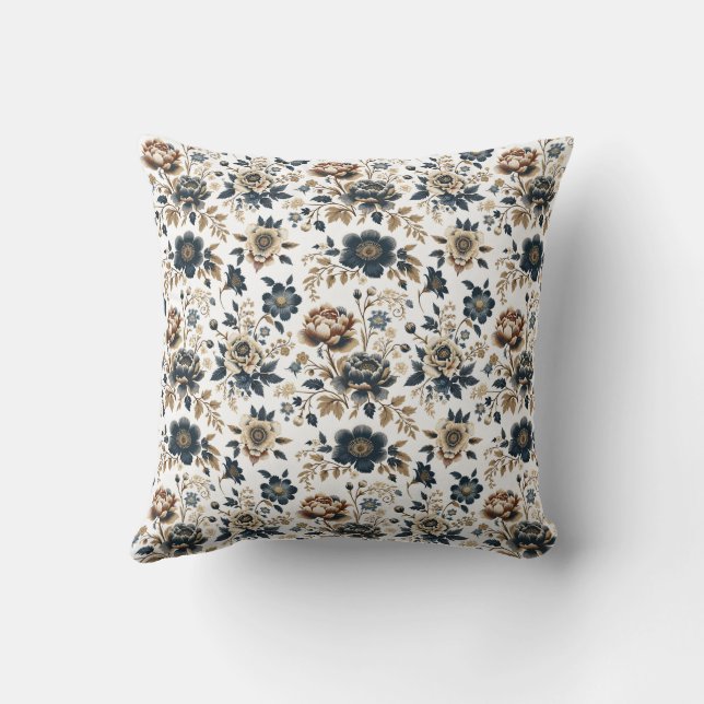 Royal Vintage Floral Pattern  Cushion (Back)