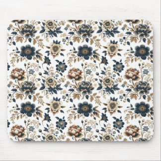 Royal Vintage Floral Pattern Mouse Mat