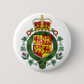 Royal Wales Official Coat Of Arms Heraldry Symbol 6 Cm Round Badge
