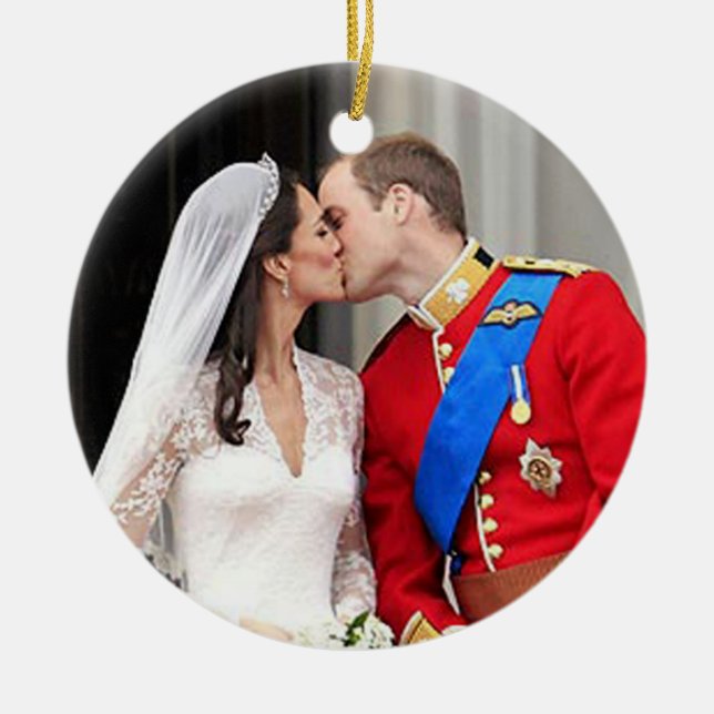 Royal Wedding Ceramic Tree Decoration (Front)