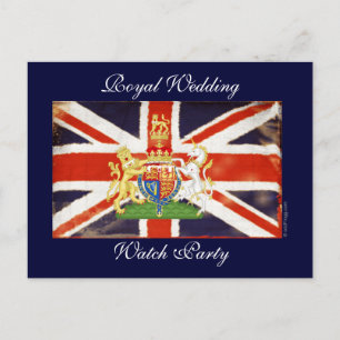 Royal Wedding Coat of Arms Watch Party Postcard