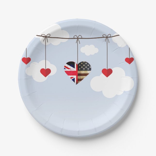 Royal Wedding Disposable Tableware Paper Plate (Front)