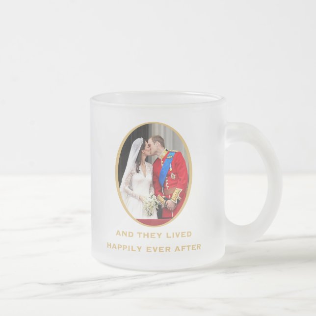 Royal Wedding Frosted Glass Coffee Mug (Right)