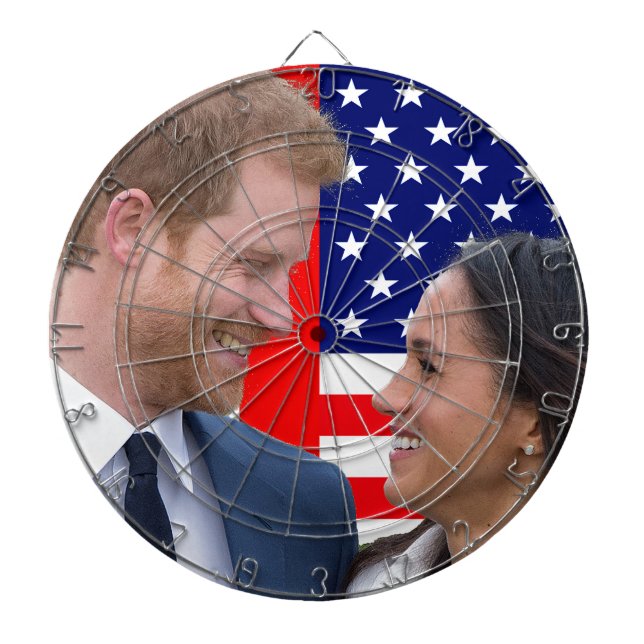 Royal Wedding Harry and Meghan Dartboard (Front)